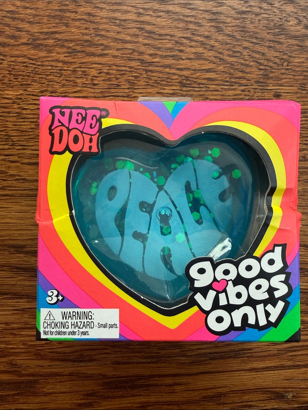 Needoh Good Vibes Only Blue Heart Stress Ball - Peace Design